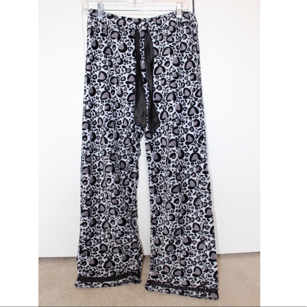 Leopard print pajama bottoms